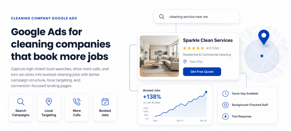 Google Ads for Cleaning Companies That Book More Jobs