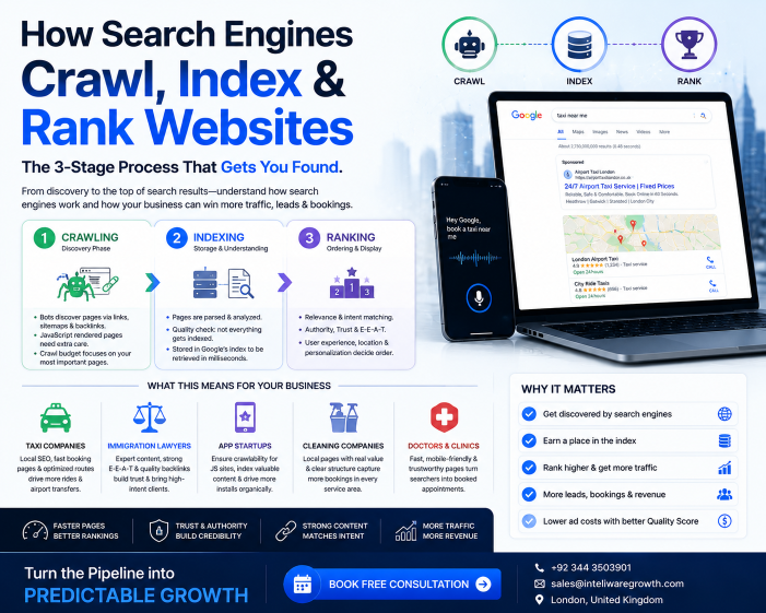 How Search Engines Crawl, Index, and Rank Websites