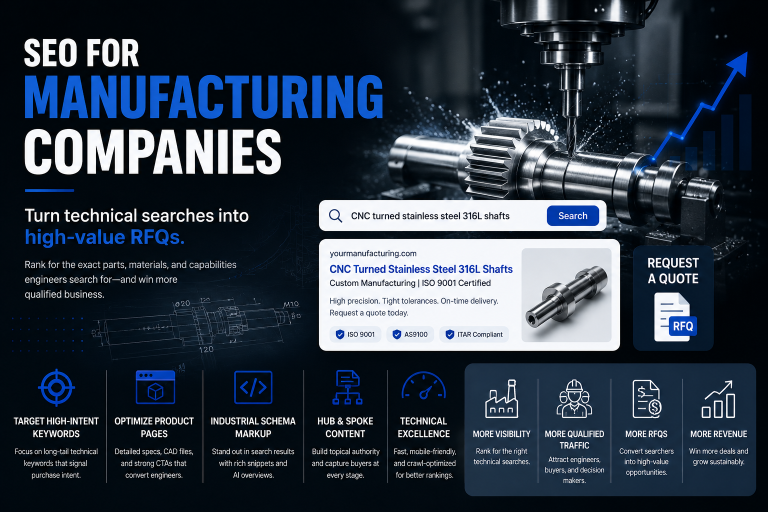 SEO for Manufacturing Companies: Turn Technical Searches into High-Value RFQs
